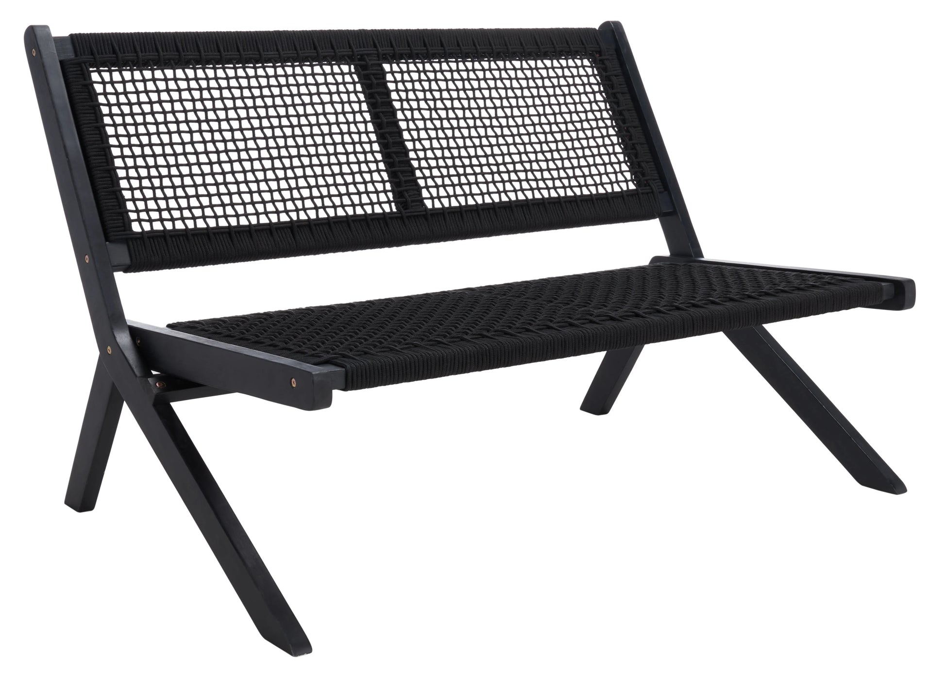 SAFAVIEH Kobina Outdoor Patio, Bench, Black