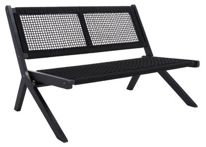 SAFAVIEH Kobina Outdoor Patio, Bench, Black