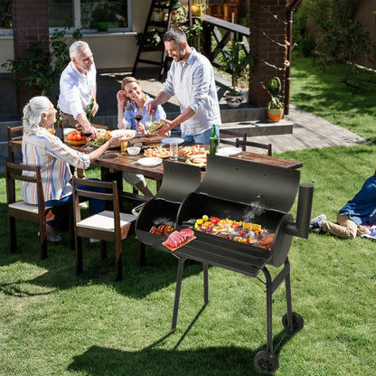 Zimtown BBQ Charcoal Grill Outdoor Barbecue Pit Barrel Charcoal Grill Smoker for Patio Backyard