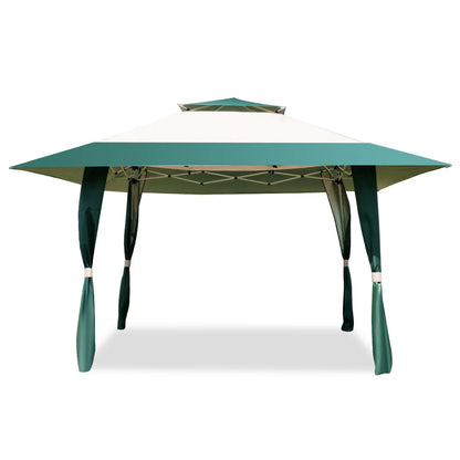 Topbuy 13'x13'Folding Gazebo Canopy Patio Outdoor Tent Party Shade Shelter Green