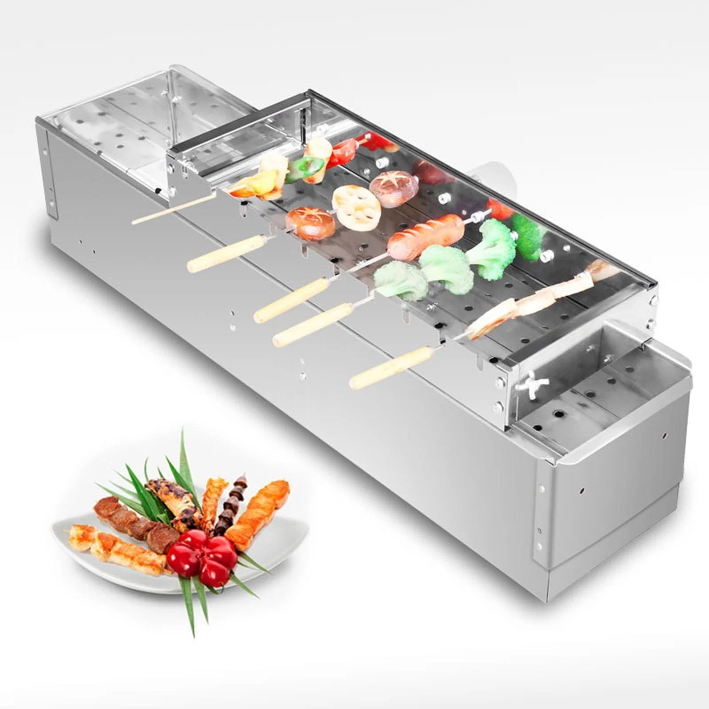Automatic flips frame Tool Set Adjustable Width Easy to Install Grilling Stand DIY Barbecue Grill for Backpacking Hiking Patio backyards bbq 60cm