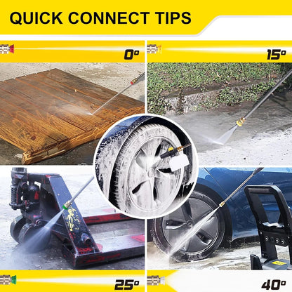 Aceup Energy 4000 PSI 2.6GPM Portable Electric Pressure Washer for Cars Fences Patios Driveways, Lightweight