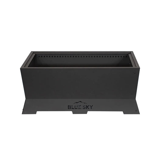 Blue Sky Outdoor Living Rectangle Steel Peak Smokeless Patio Fire Pit, Black