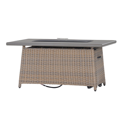 Portofino Repose 7-piece Outdoor Patio Fire Motion Seating Set