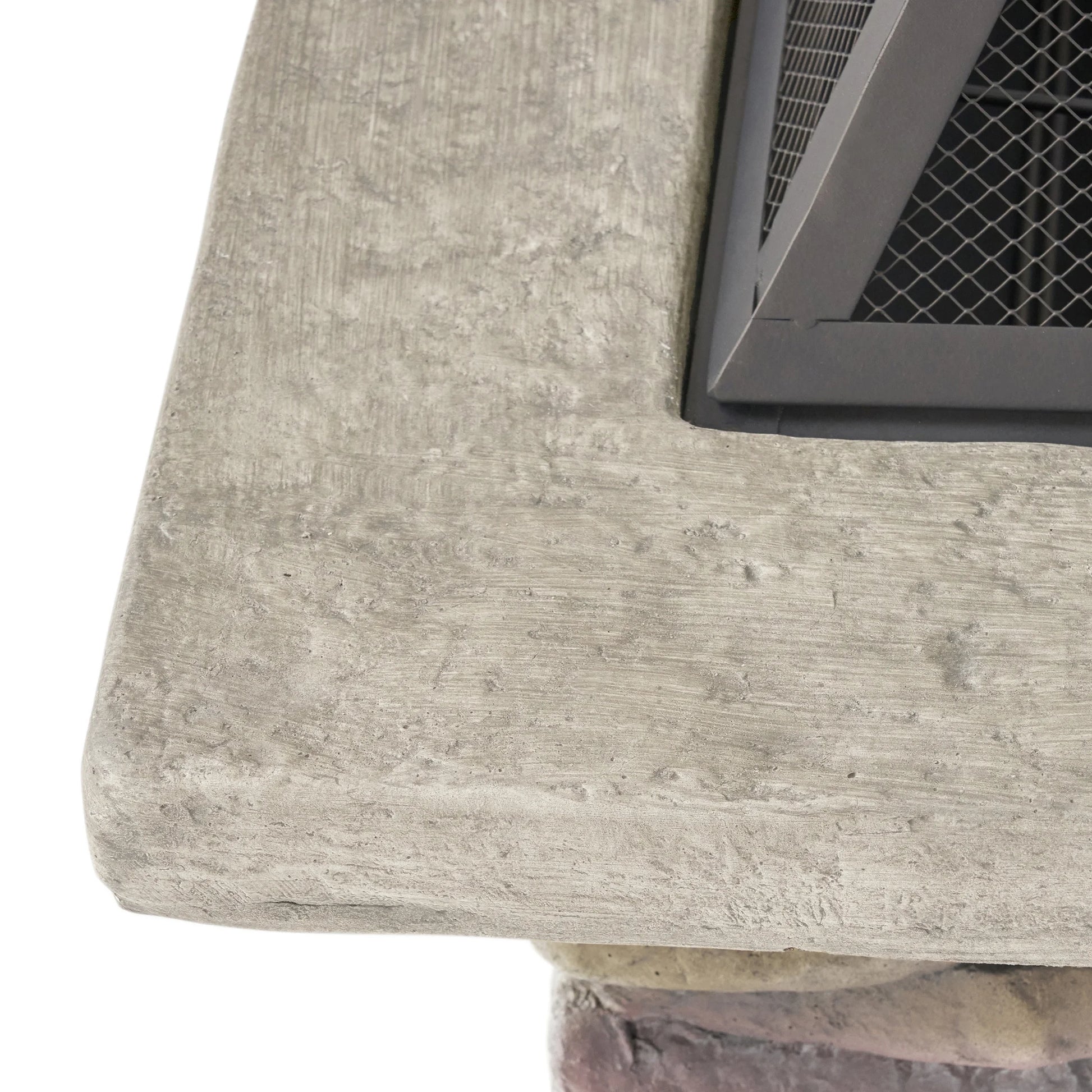 Christopher Knight Home 28.5" Outdoor Patio Wood Burning Fire Pit with Lid, MGO Base & Iron Bowl, Stone Gray