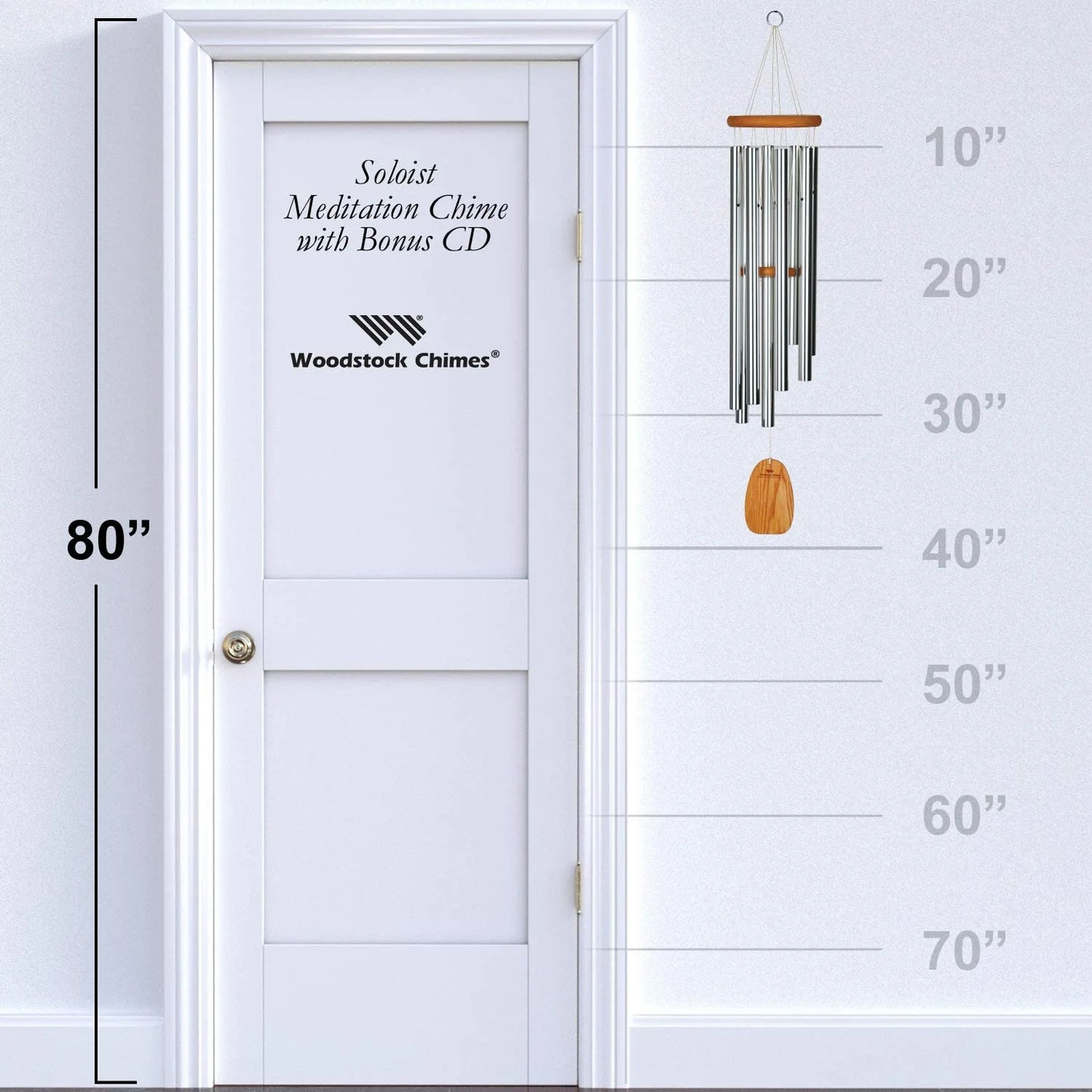 Woodstock Chimes Signature Collection, Woodstock Meditation Chime, 39'' Eastern Energies Wind Chimes for Outdoor, Patio, Home or Garden Dcor (TMS)