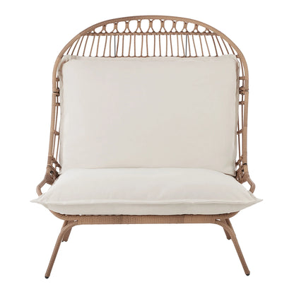 Better Homes & Gardens Willow Sage Outdoor Wicker Patio Cuddle Chair, Brown