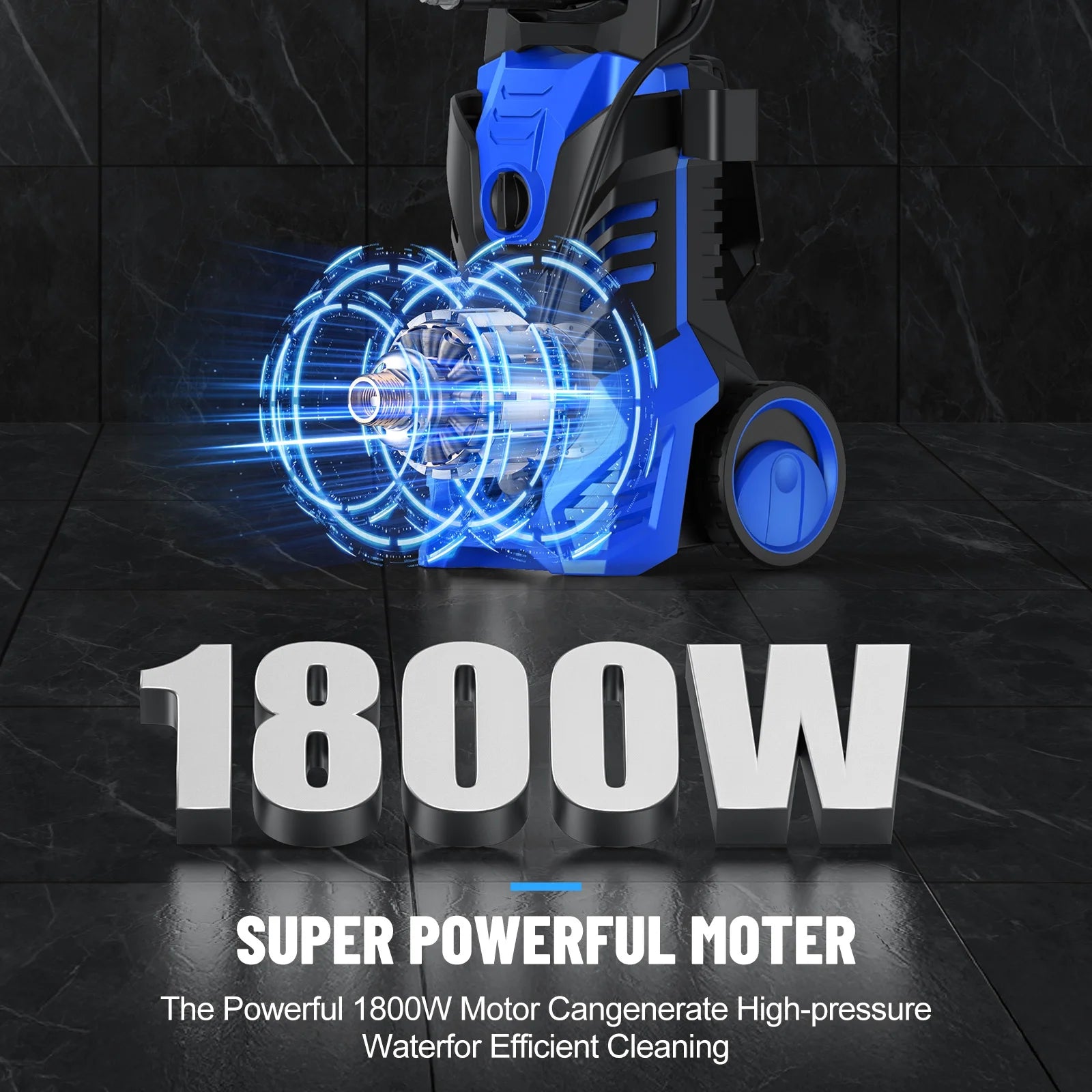 4500PSI Electric High Pressure Washer Machine 3.2 GPM 1800W w/Deck Patio Cleaner