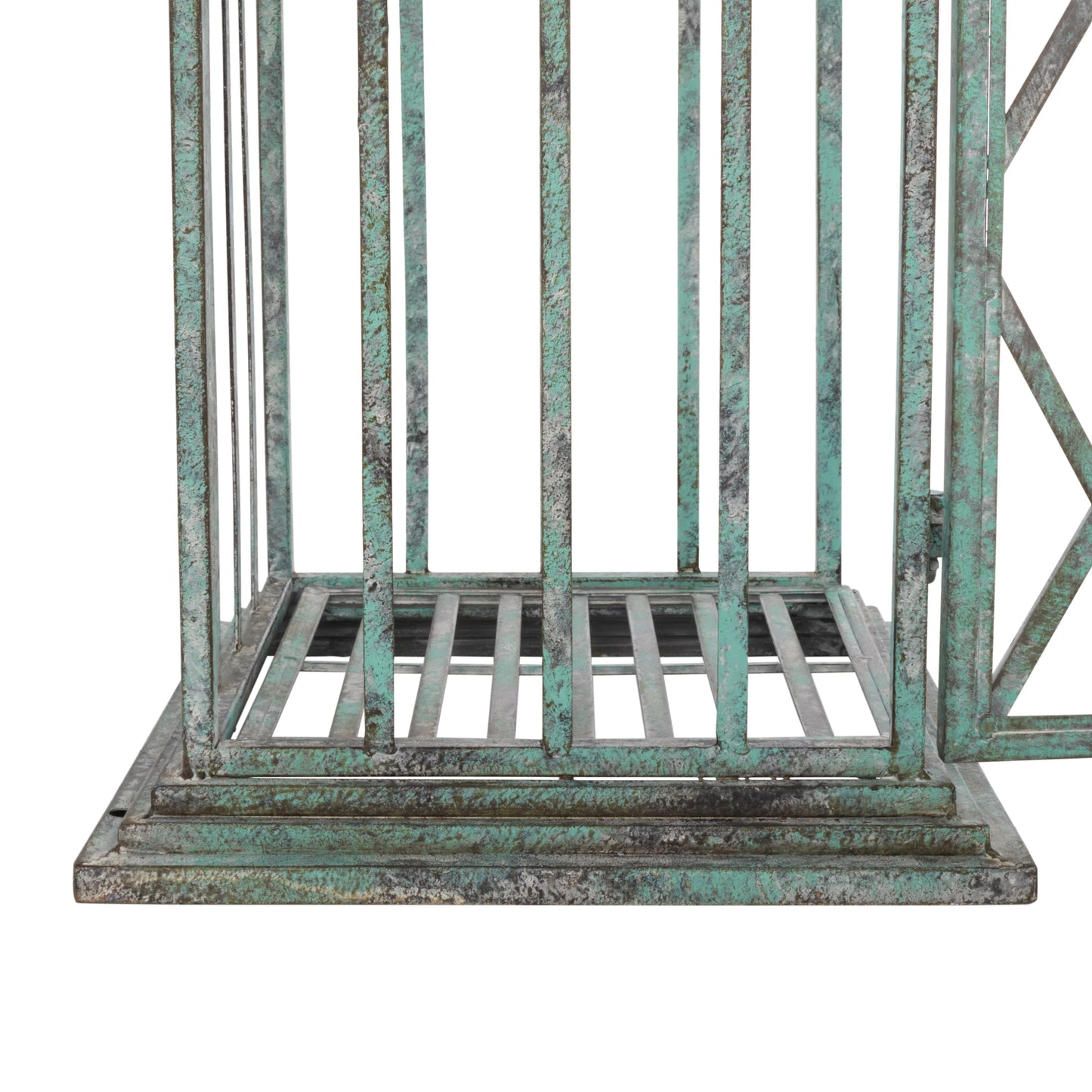 SAFAVIEH Beatrix Outdoor Patio Arbor with Door, Antique Green