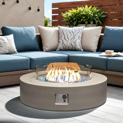 COSIEST 41''Round Fire Pit Table,50000 BTU Outdoor Propane Patio Fire Pit