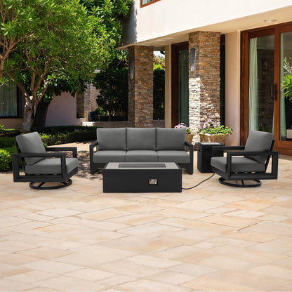 Henredon Trego 5-piece Fire Outdoor Patio Seating Set