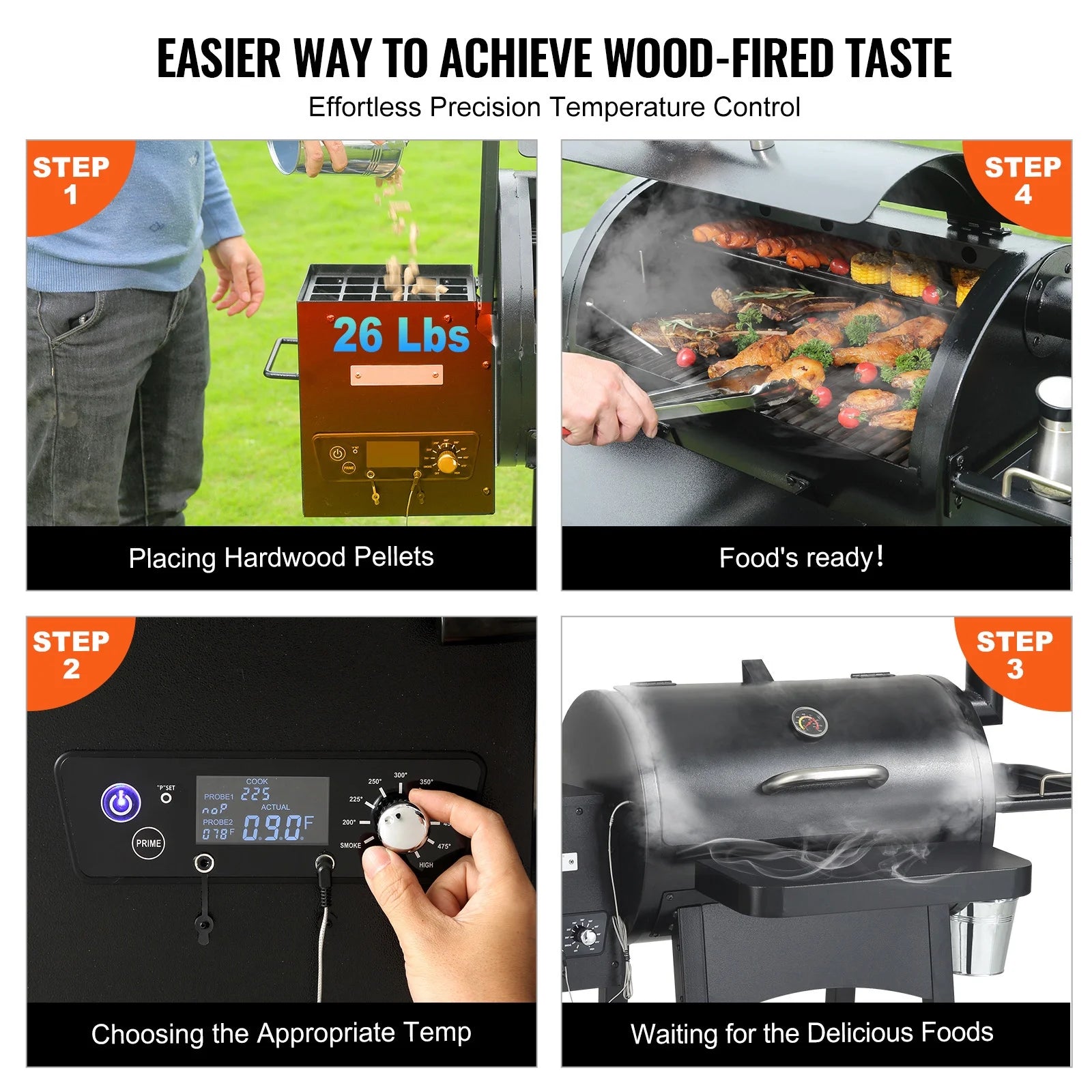 KFFKFF 62" Heavy Duty Charcoal Grill 8 IN 1,BBQ Portable Grill with Cart Outdoor Cooking Barbecue Camping, Picnic, 840 sq, Patio and Backyard