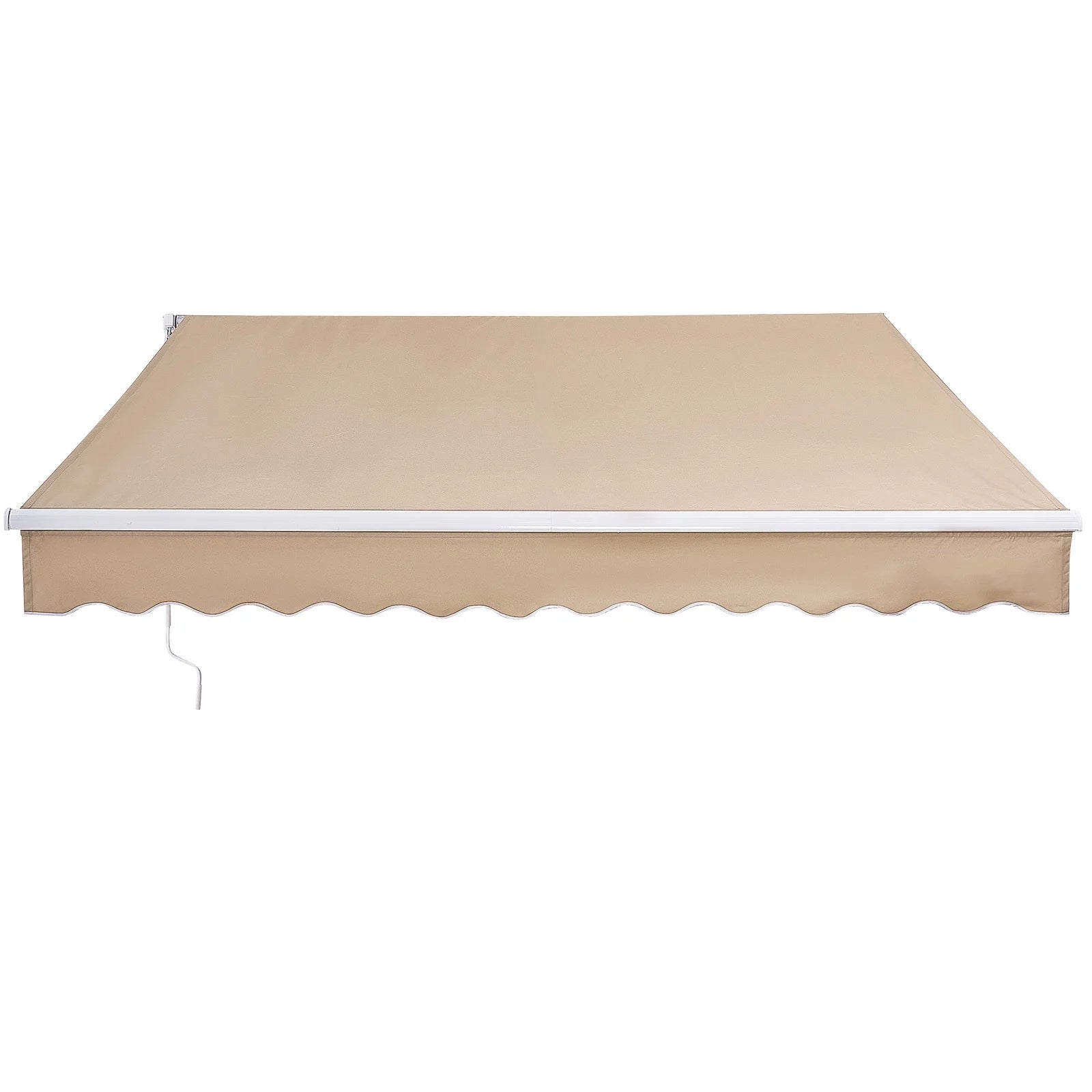 KFFKFF Patio Awning Retractable 8' x 7' Awning Sunshade Shelter with Crank Handle