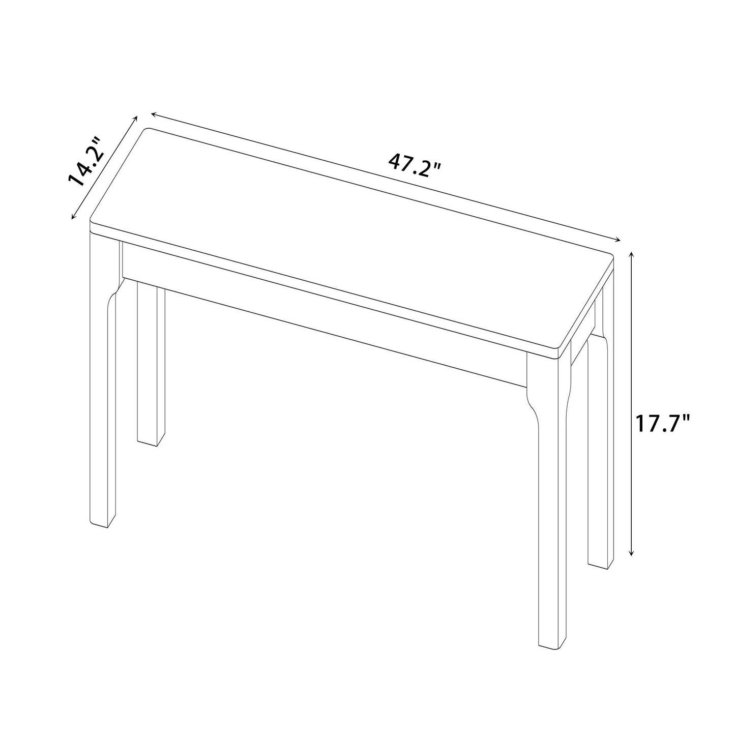 WILK 100% Natural Solid Oak Wood-color Bench Farmhouse Dining Bench, Entrance Bench Bed End Bench,for Living Room, Bedroom ,Home Office,, Balcony,Patios