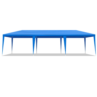 10'x30' Outdoor Party Tent with 8 Removable Sidewalls - Waterproof Canopy Patio Wedding Gazebo for Backyard Events, Blue