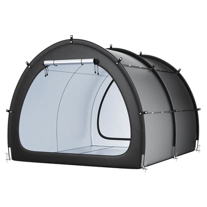 Extra-Large Bike Storage Tent, Waterproof Fan-Shaped Bike Shelter for Garage or Patio, Holds 5+ Bikes