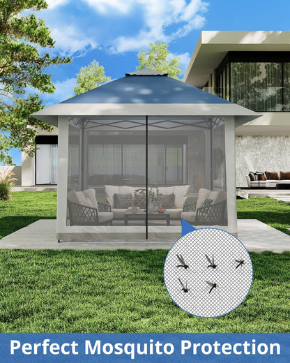 Accreate 13' X 13' Outdoor Patio Gazebo,Outdoor Canopy Tent with Mosquito Netting,Backyard Tent for Party, Wedding, Outdoor Dining, Patio, Backyard