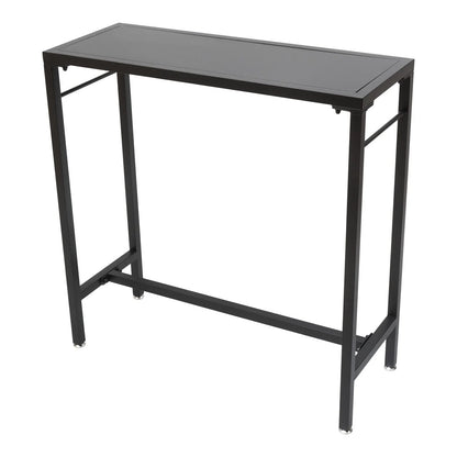 Outdoor Bar Table - 39" Narrow Rectangular Bar Height Pub Table, Tall Bar Height Table Sturdy Metal Frame Tall Table Counter with Feet, for Patio, Balcony, Dinning Room,Garden