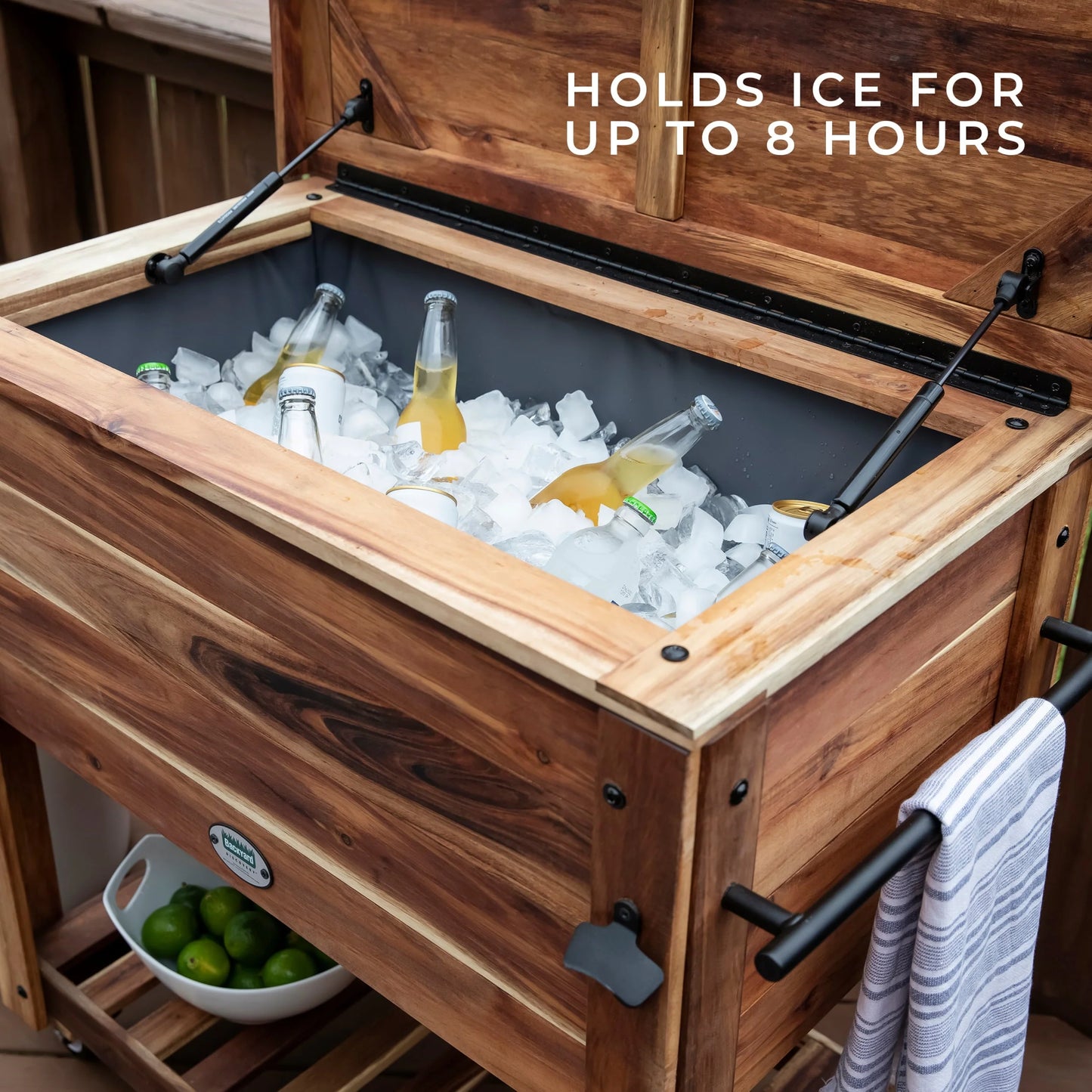 Backyard Discovery 100qt Acacia Patio Cooler