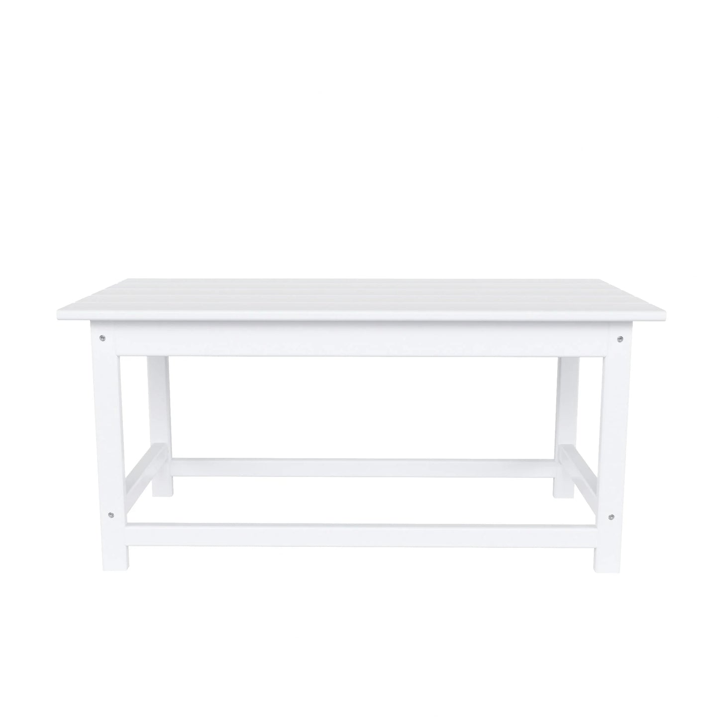 Westintrends Outdoor Patio Classic Adirondack Coffee Table, White
