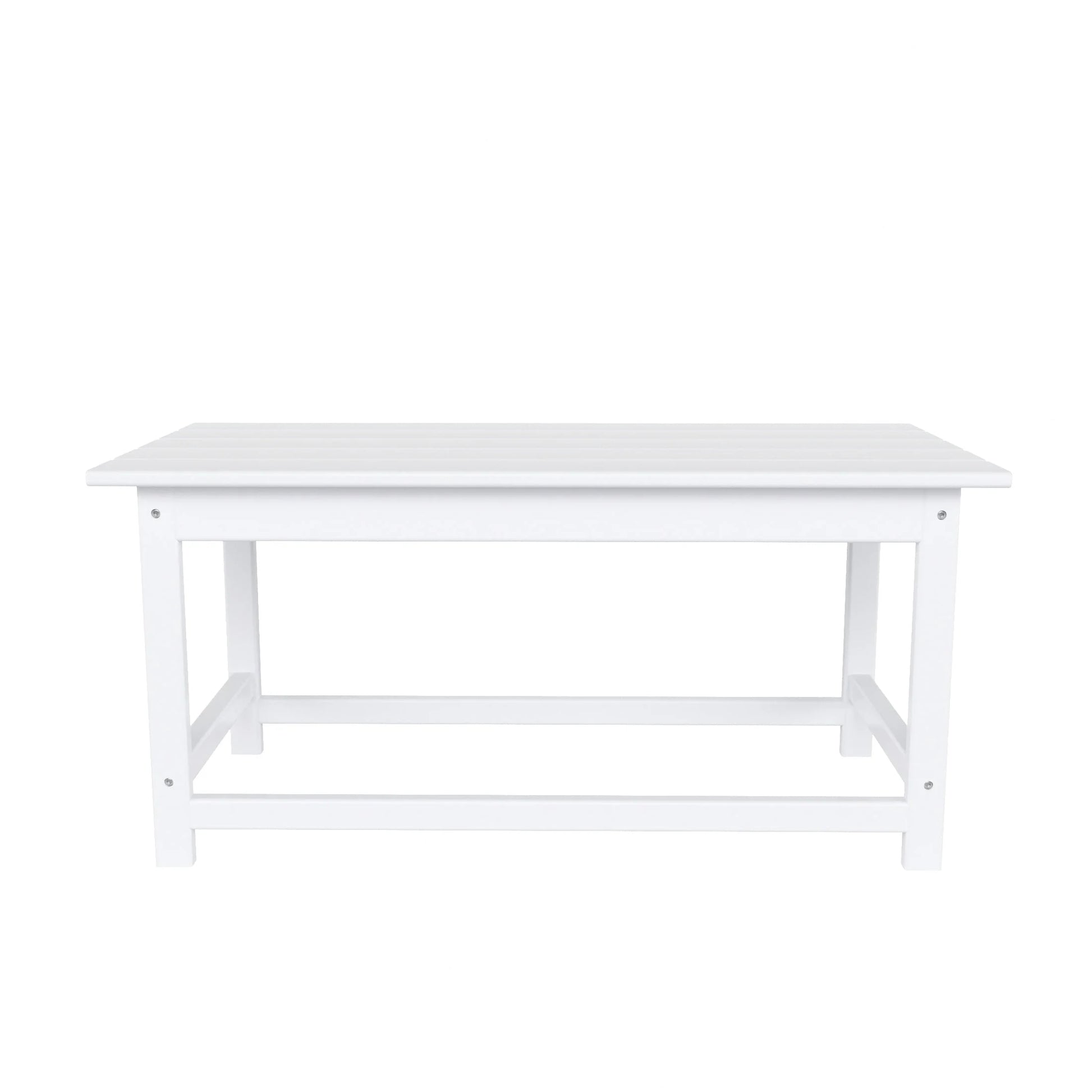 Westintrends Outdoor Patio Classic Adirondack Coffee Table, White