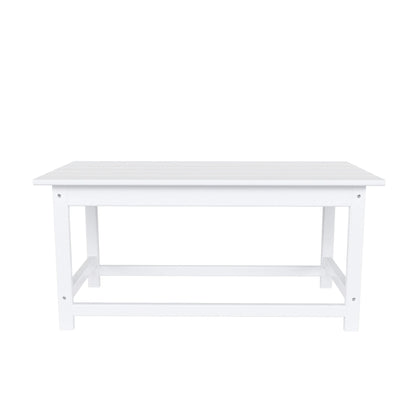 Westintrends Outdoor Patio Classic Adirondack Coffee Table, White