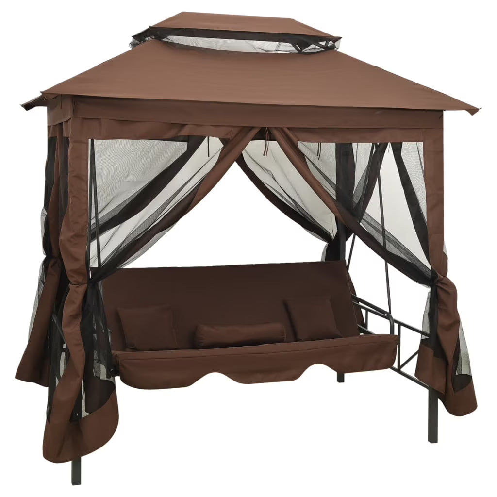 vidaXL Patio Swing Chair Outdoor Hanging Bench Seat with Gazebo Swing Seat
