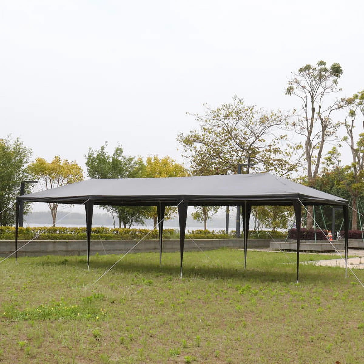 10'x30' Outdoor Party Tent with 8 Removable Sidewalls Waterproof Canopy Patio Wedding Gazebo, Black