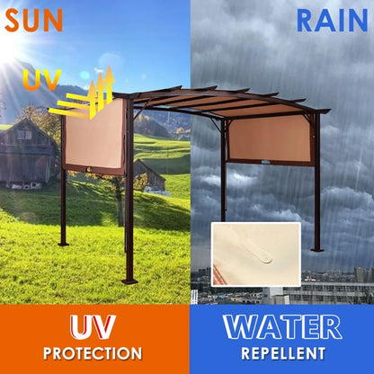 Spaco 12 x 9 Feet Outdoor Pergola Gazebo with Retractable Canopy Shades for Patio Garden Outdoor BBQ Roof Cover Grill Shelter