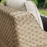 Better Homes & Gardens River Oaks Outdoor 5-Piece Wicker Conversation Set with Patio Cover, Dark Brown