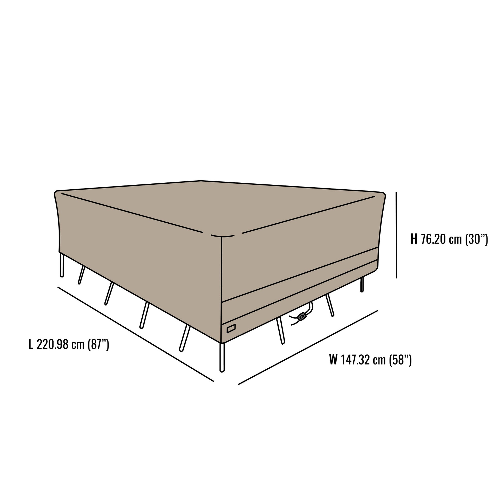 Outdoor Rectangular Patio Table Set Cover