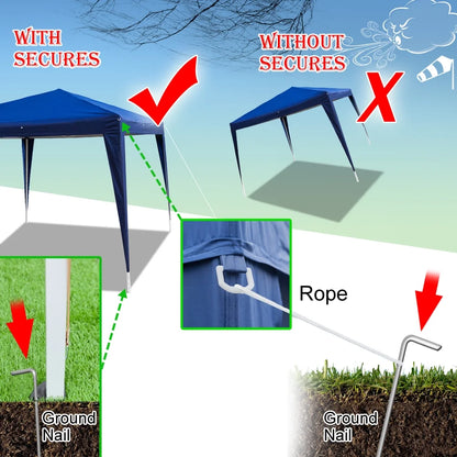 Zimtown 10'x 20' Patio EZ POP UP Party Tent Wedding Gazebo Canopy Marquee 6 Walls