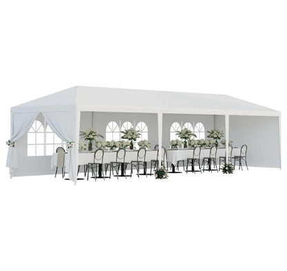 10'x30' Outdoor Canopy Tent Patio Camping Gazebo Shelter Pavilion Cater Party Wedding BBQ Events Tent w/Removable Sidewalls