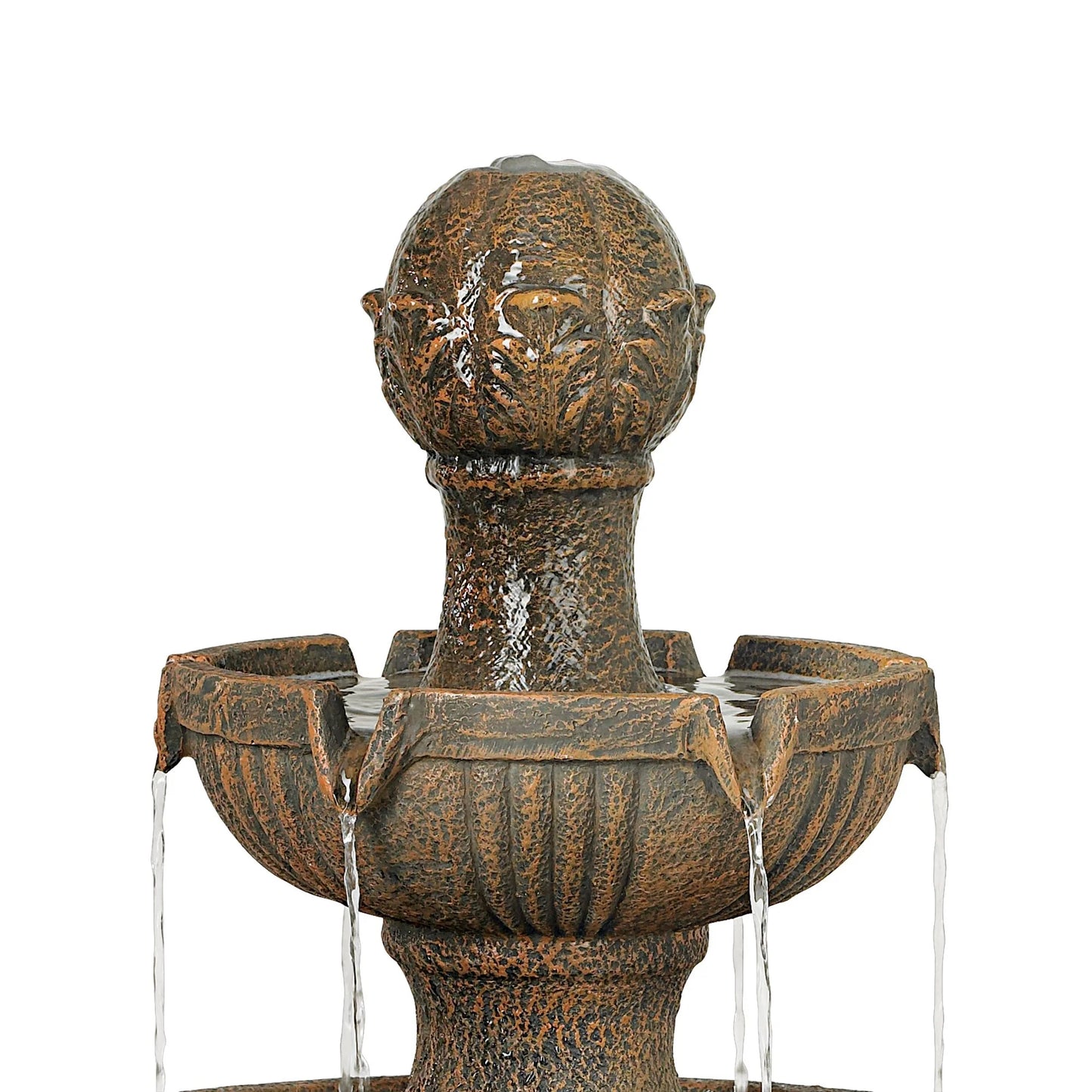 Ravenna 43" High Large Italian Indoor Outdoor Decor Faux Stone Floor Fountain Waterfall Outside Garden Patio