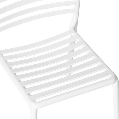 WestinTrends Playa 3-Piece Outdoor Metal Round Dining Table Set With Stackable Resin Patio Dining Chairs, White