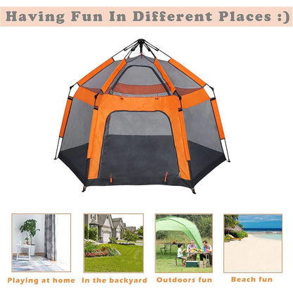 Kids Play Tent Pop Up Portable Playhouse for Backyard Patio Indoor Outdoor Breathable Tent House