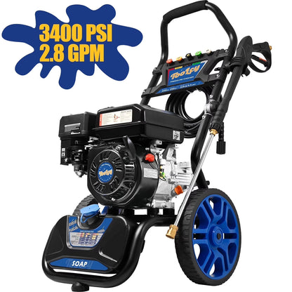 TOOLCY Pressure Washer 2030 PSI Max, Power Washer Electric Powered, 50FT Pressure Hose, Short Gun & Extension Wand, Foam Cannon, 5 Nozzles, Cars Patios Washer