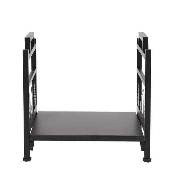 Hottest Small Firewood Rack Holder for Indoor Fireplace, Single-Tier Fire Wood Log Storage Stacker Stand for Outdoor Patio, Black