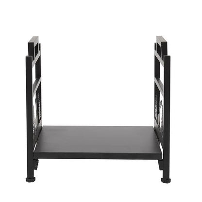 Hottest Small Firewood Rack Holder for Indoor Fireplace, Single-Tier Fire Wood Log Storage Stacker Stand for Outdoor Patio, Black