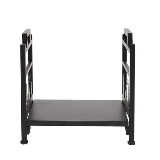 Hottest Small Firewood Rack Holder for Indoor Fireplace, Single-Tier Fire Wood Log Storage Stacker Stand for Outdoor Patio, Black