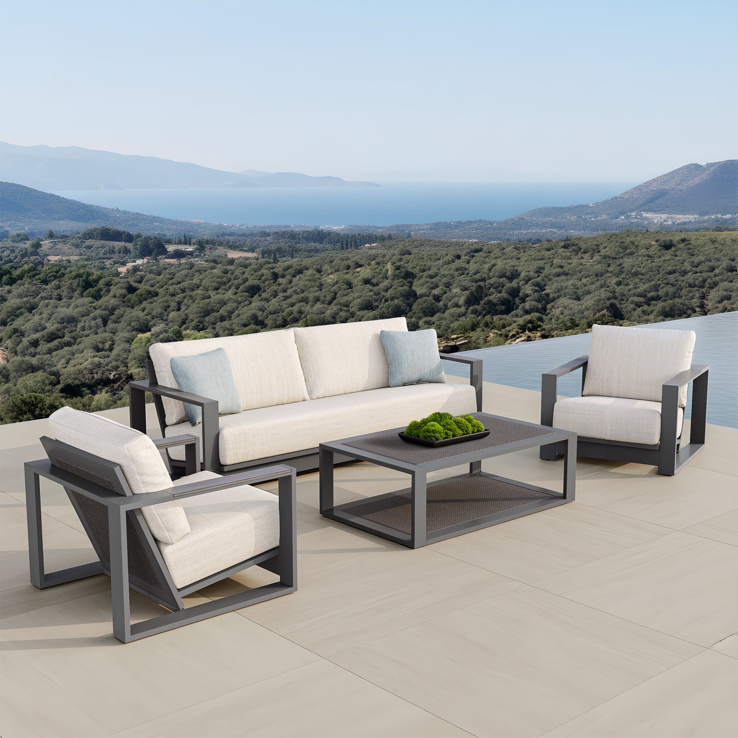 Veranda Classics Milan 4-piece Deep Outdoor Patio Seating Set