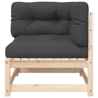 vidaXL Patio Sofa Corner with Cushions and Footstool