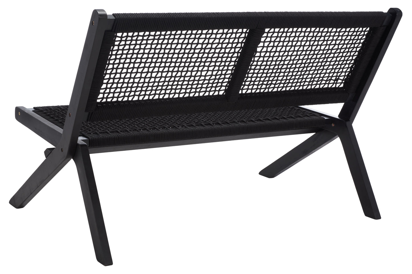 SAFAVIEH Kobina Outdoor Patio, Bench, Black