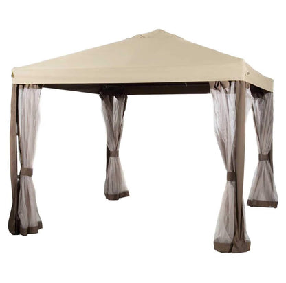 ABBA Patio 10x10 Gazebo Replacement Canopy - RipLock 500 Top Cover - Beige