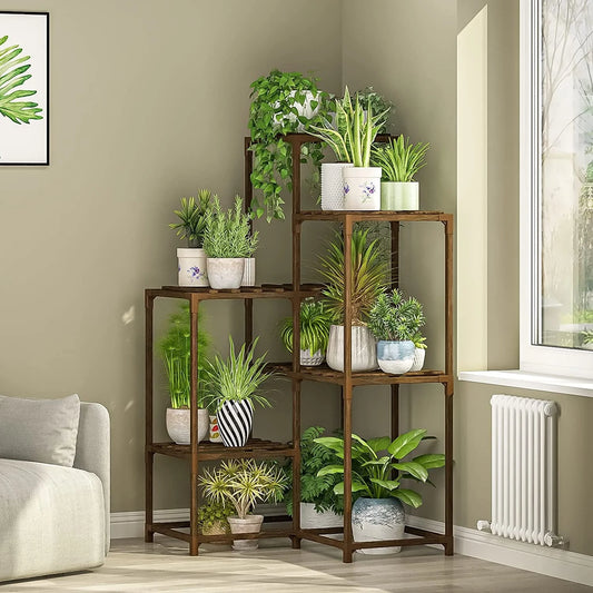 Plant Stands Indoor Outdoor Corner Tall Shelf Plant Shelves Wood Plant Holder for Living 7-Tier Corner Stands Room Outdoor Plant Rack Indoor Multiple Plants Patio Balcony Decor Gardening Gifts for Mom