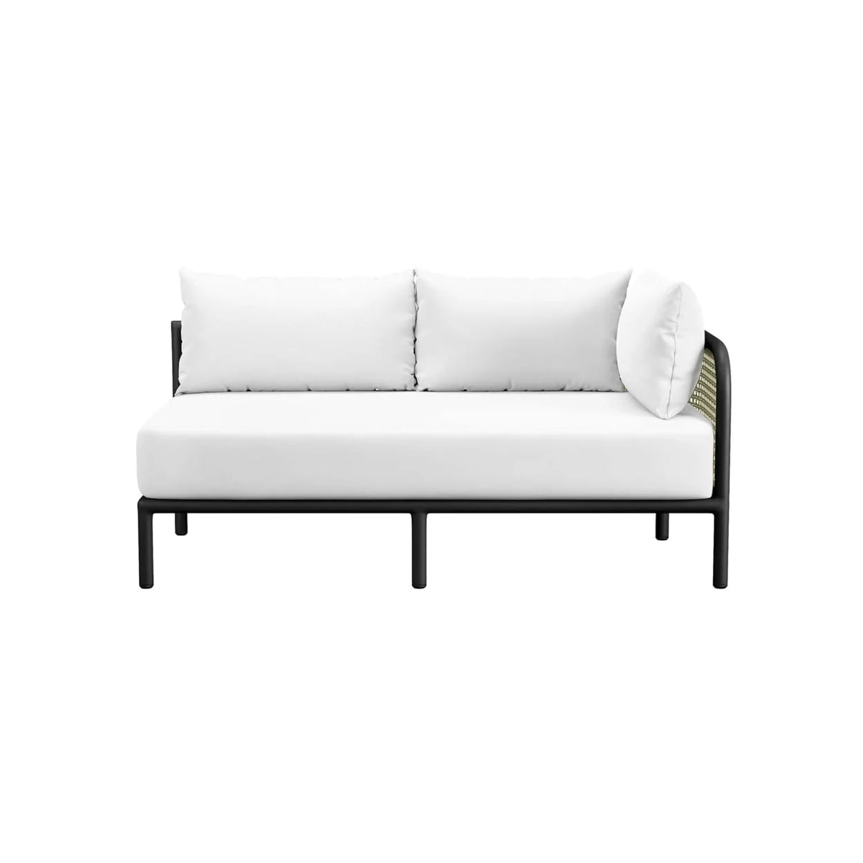 Hanalei Outdoor Patio 3-Piece Sectional-EEI-5631-IVO-WHI