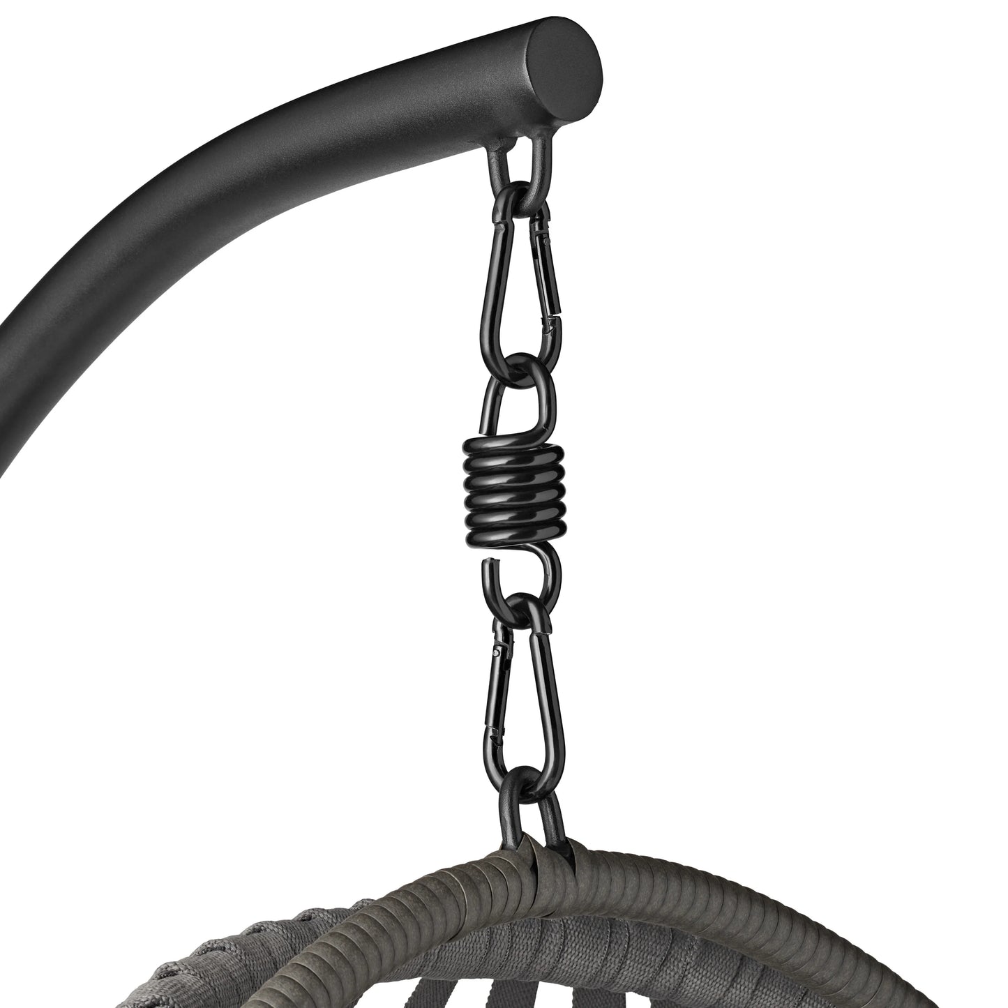 Mainstays Outdoor Wicker Patio Hanging Egg Chair, Gray