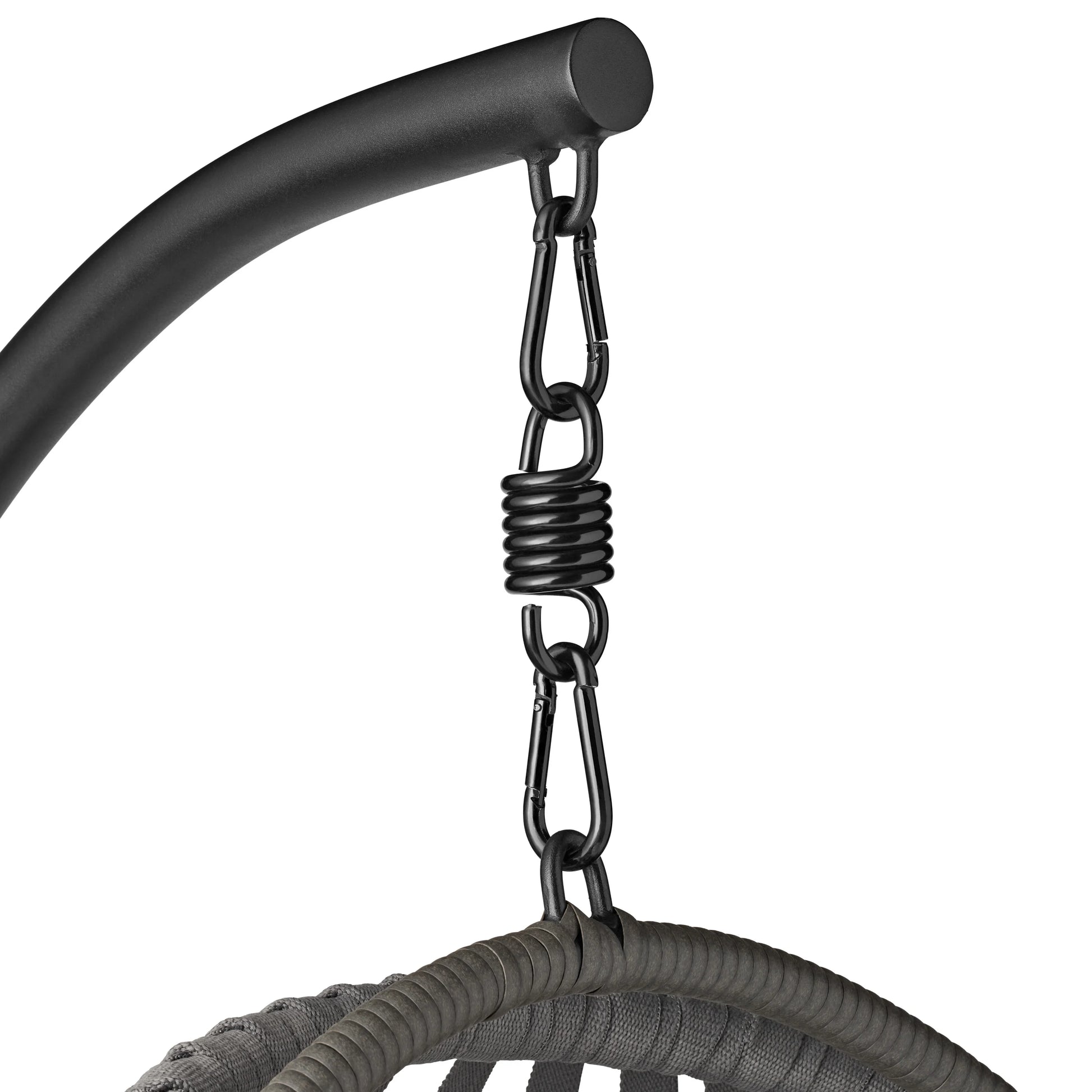Mainstays Outdoor Wicker Patio Hanging Egg Chair, Gray