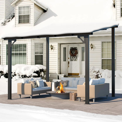 YODOLLA 8' x 10' Hardtop Gazebo Outdoor Aluminum Pergola ?For Garden, Patio, Backyard-Dark ?Gray