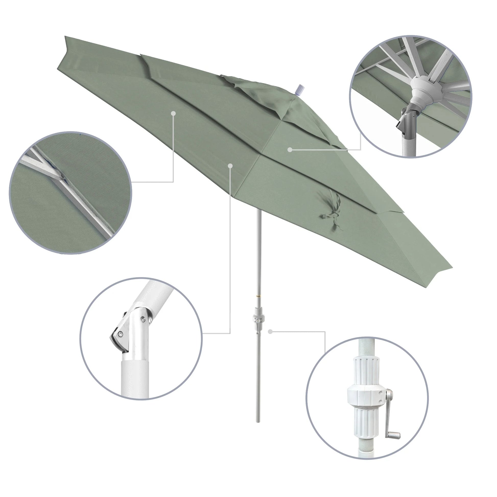California Umbrella 11' Patio Umbrella in Spectrum Indigo